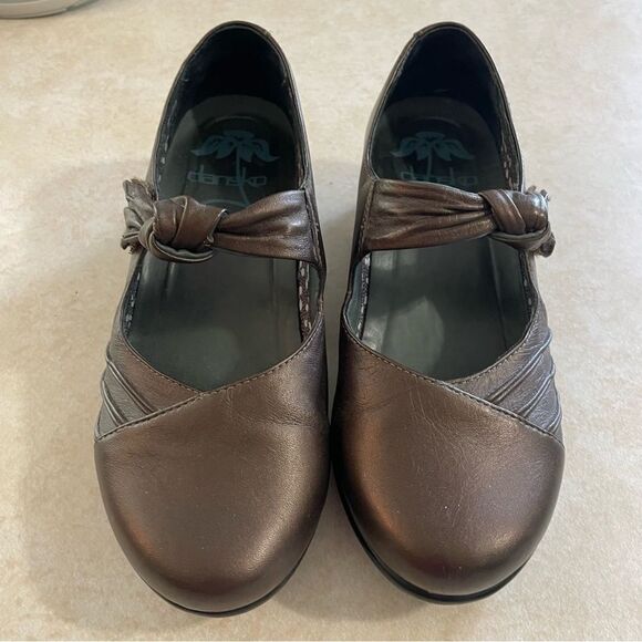 Dansko Mary Jane Ainsley Clogs shoes size36 bronze brown slip on - Picture 2 of 7